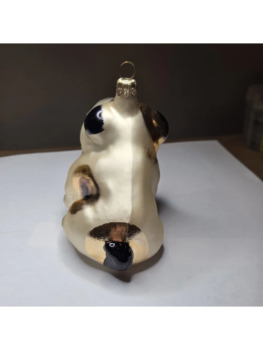 Christopher Radko Bulldog Christmas Ornament Hand Blown Glass VINTAGE! Rare!! #1